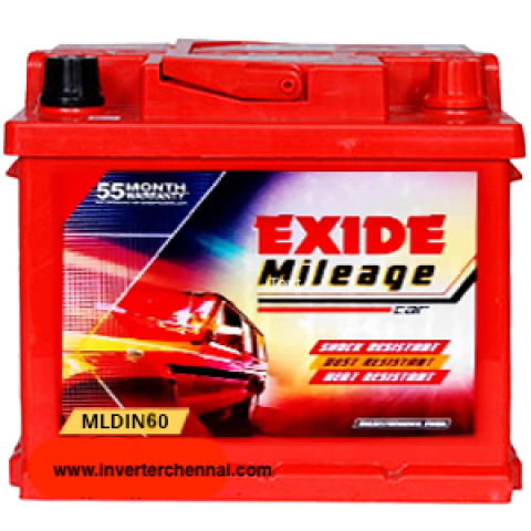 Exide MLDIN60 Car battery in inverterchennai.com